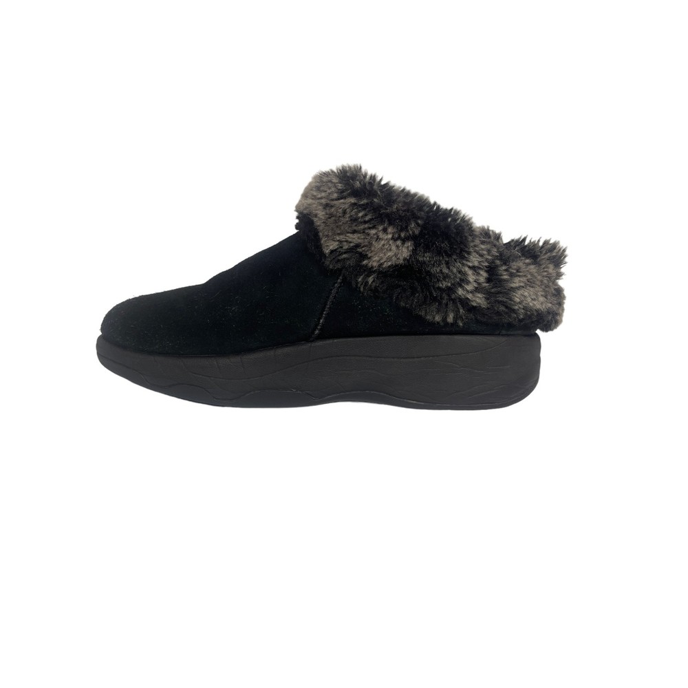 Skechers Women's Tone Ups Slip On Shoes US 9 Black Faux Fur Lined 38708 Clogs